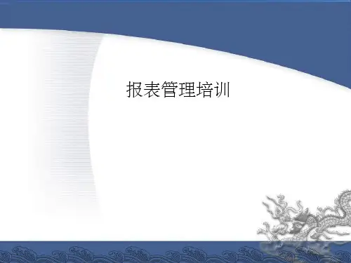 浪潮财务软件报表管理