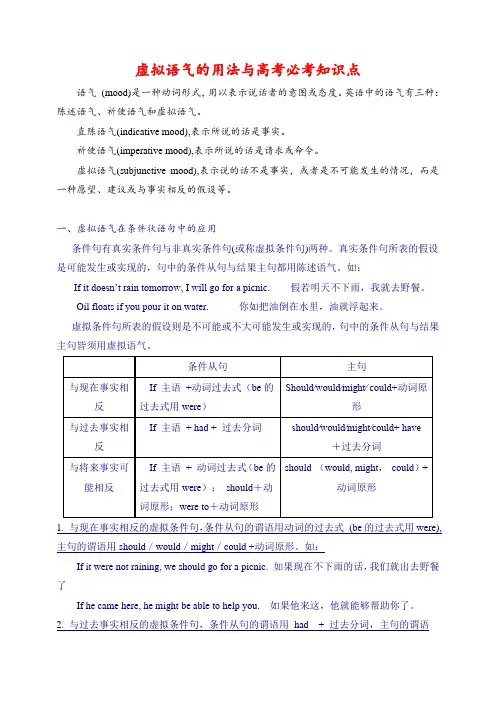 高中英语虚拟语气讲解