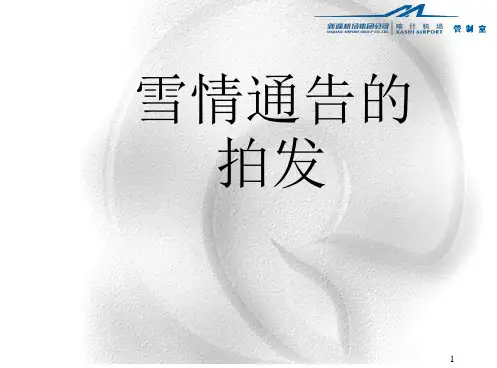 “雪情通告的拍发”幻灯片