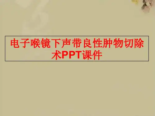 电子喉镜下声带良性肿物切除术