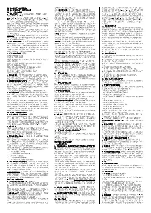 自考05678-金融法-知识点