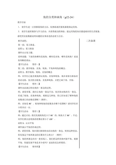 角的分类和画角12