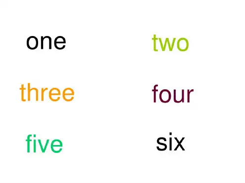 英语数字1-20教学