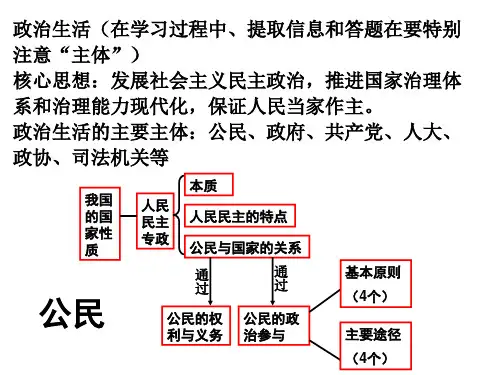 《政治生活》细节知识点归纳