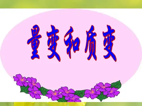 量变和质变PPT教学课件