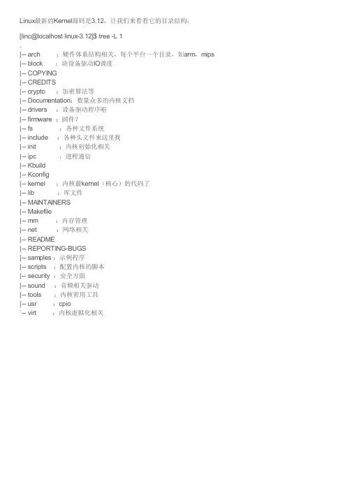 Linux Kernel源代码目录
