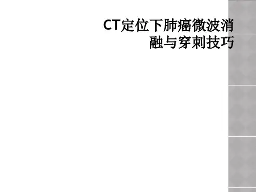 CT定位下肺癌微波消融与穿刺技巧
