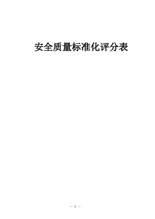 煤矿安全质量标准化评分表 3