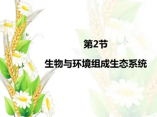 《生物与环境组成生态系统》课件