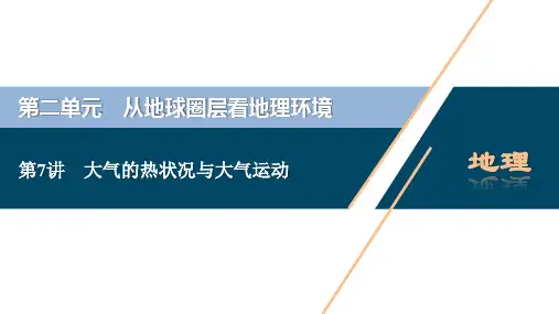 1高考地理鲁教一轮复习课件：第讲 大气的热状况与大气运动
