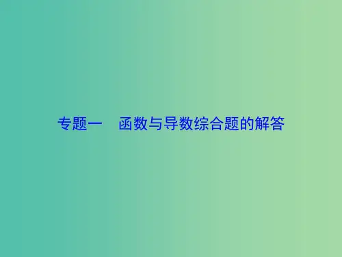 高考数学大一轮复习 专题1 函数与导数综合题的解答课件 文 北师大版