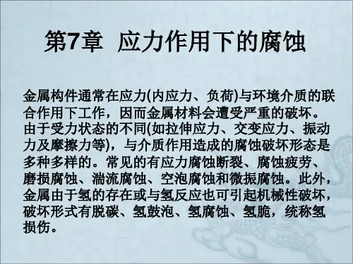 腐蚀学原理--第七章 应力作用下的腐蚀