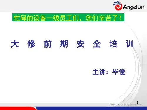 大修前期安全培训PPT课件