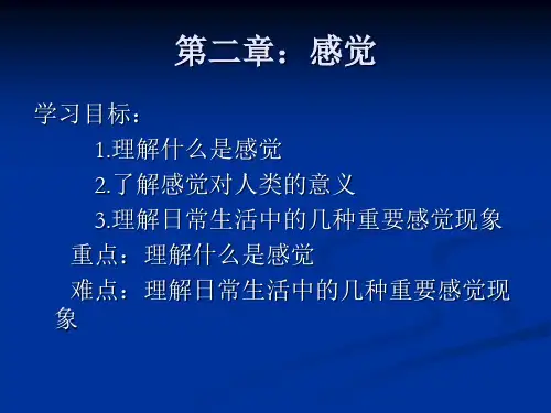 第二章:感觉