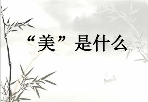 美是什么 PPT