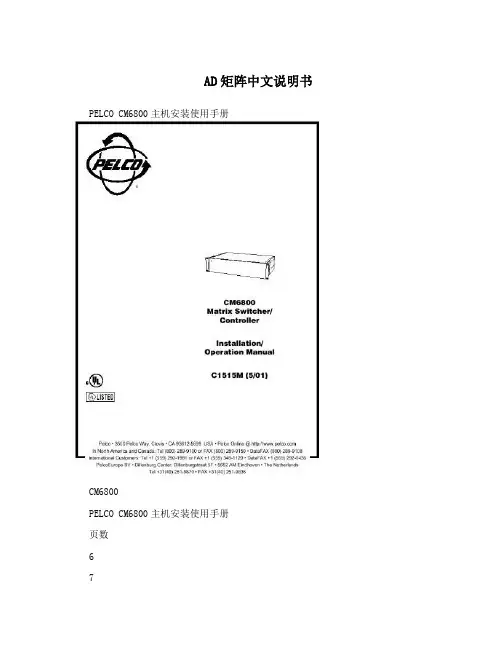AD矩阵中文说明书