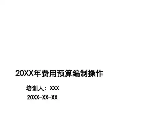 费用预算培训工作(模板)