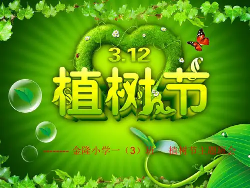 植树节主题班会PPT