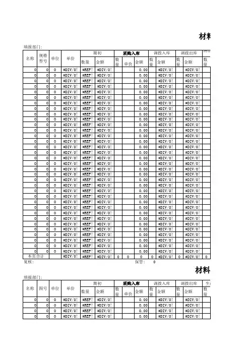 仓库出入库表格