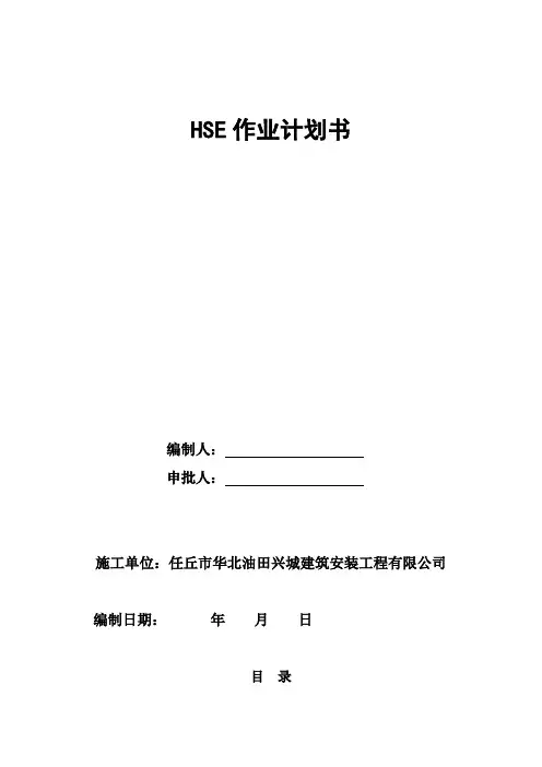 HSE实施方案