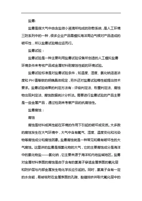 盐雾试验标准 2