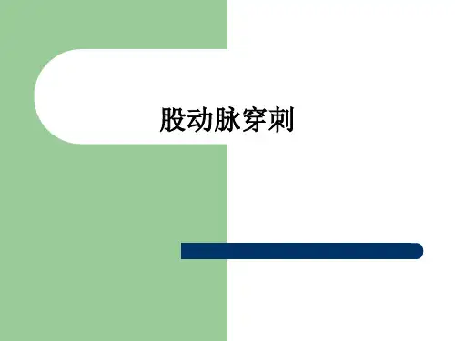 股动脉穿刺ppt课件