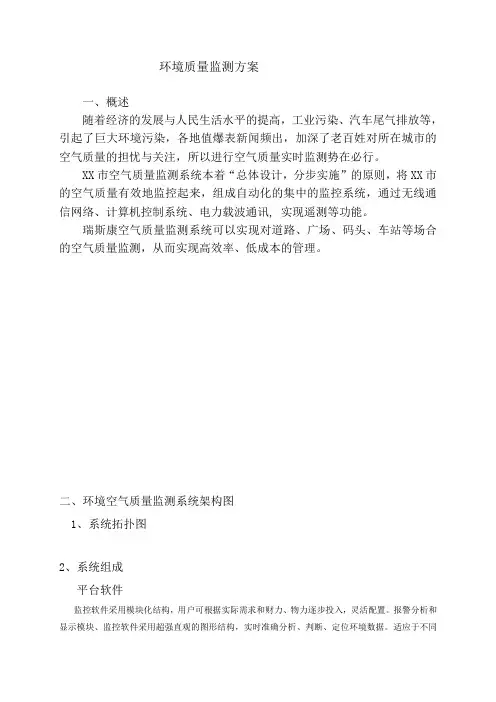 环境质量监测方案