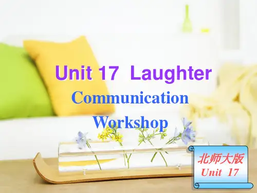 高中英语北师大版必修6第17单元communication workshop课件