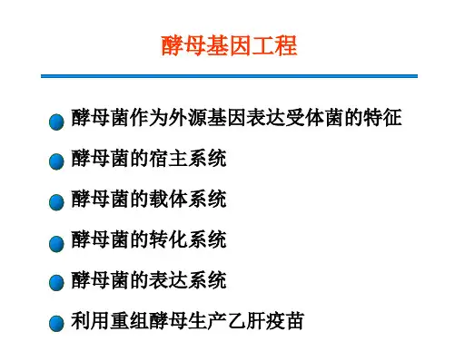 酵母基因工程
