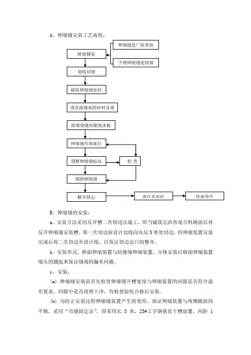 伸缩缝施工方案