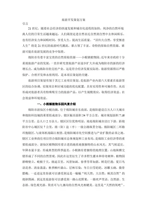 旅游开发策划方案