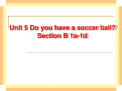 人教版人教新目标版七年级上册Unit5DoyouhaveasoccerballSectionB1a 