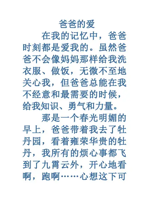 爸爸的爱