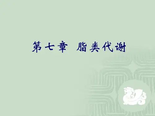 脂类代谢课件-PPT课件