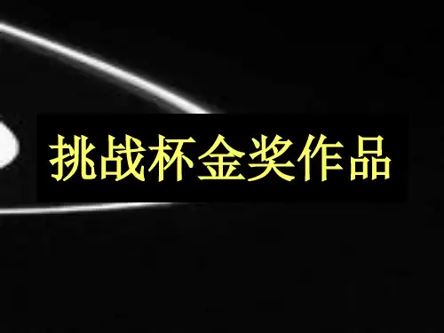 挑战杯金奖作品 ppt课件