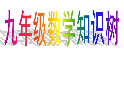 九年级数学知识树