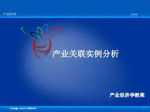 产业经济学-产业关联实例分析教学案例