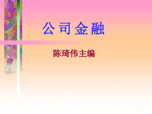 公司金融讲义