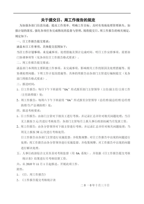 工作日报表