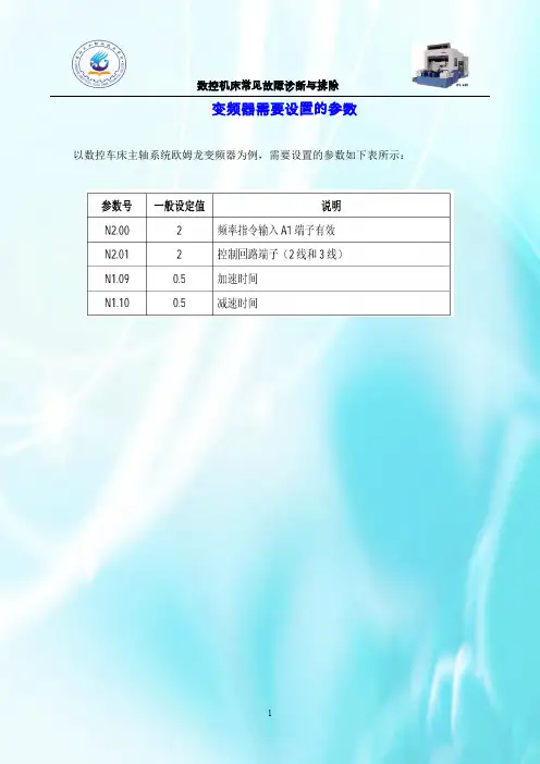 1.变频器需要设置的参数(精)