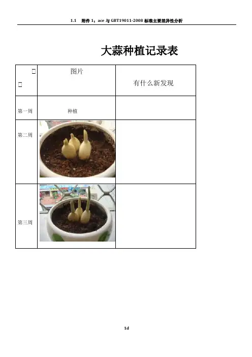 种植观察记录表