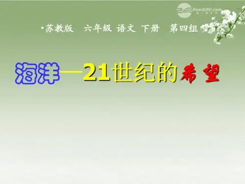 六年级语文下册 海洋—21世纪的希望课件 苏教版