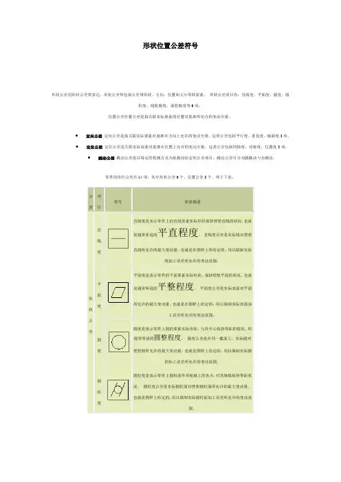 形状位置公差符号