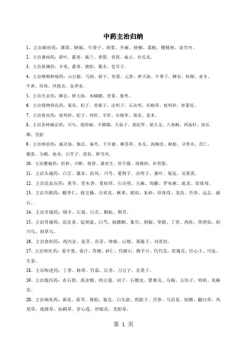 执业药师考试中药学、鉴定学归纳11页word