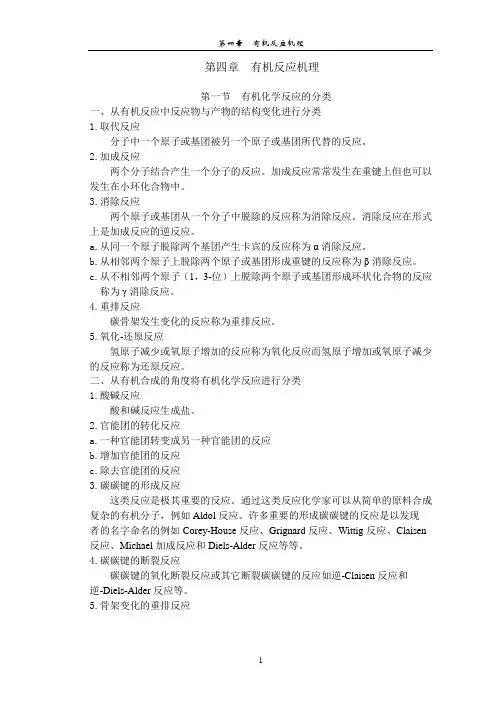 有机化学反应的机理16