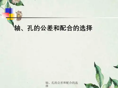 轴、孔公差与配合选择