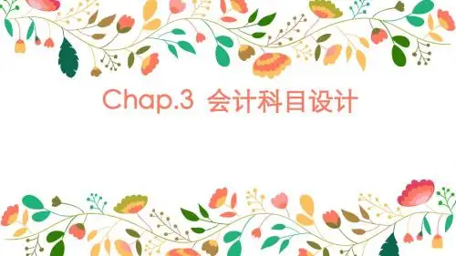 会计制度设计科目设计