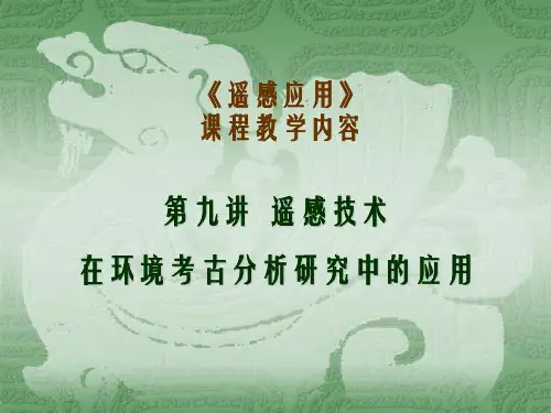遥感第九讲遥感考古
