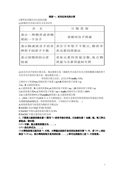 中考化学计算题专题训练(精品)