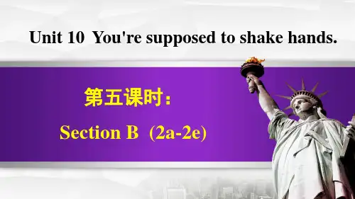 2021春人教版九年级英语下册 Unit 10 Unit 10 Section B (2a-2e)